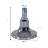Dimensional view of the Chair glide STAND C with a height of 60 mm and a diameter of 55 mm by hjh OFFICE