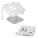 Dimensional drawing of the Pad LAPTOP STAND, 27 × 22 cm and a height of 5.5 to 30 cm by hjh OFFICE