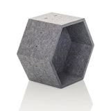 Grey hexagonal felt partition wall FLEXMIUT STORE S by hjh OFFICE – 360-degree view (front three-quarter view 45°)