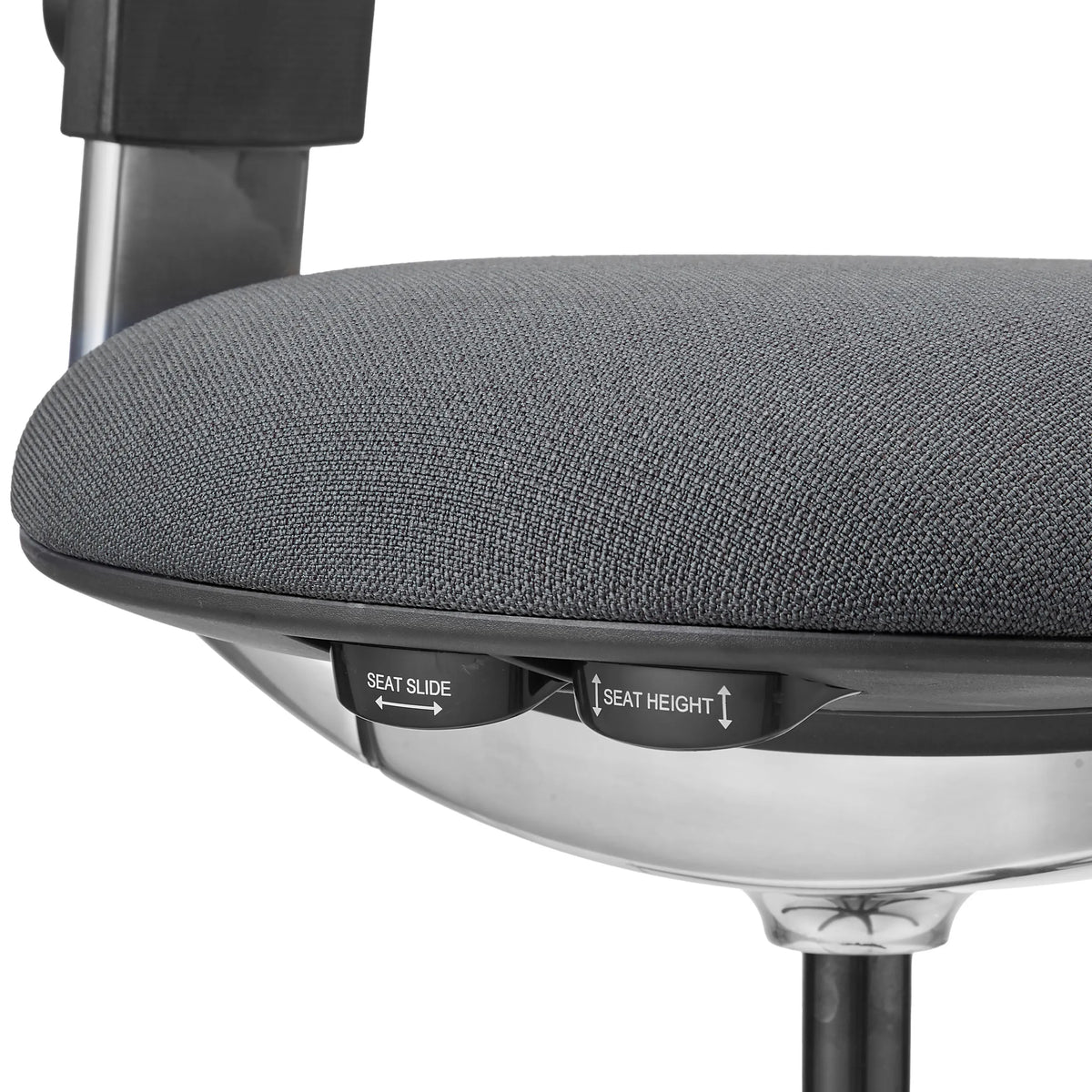 Seat height and depth adjustment of the Work Chair WORK 40 in dark grey by hjh OFFICE