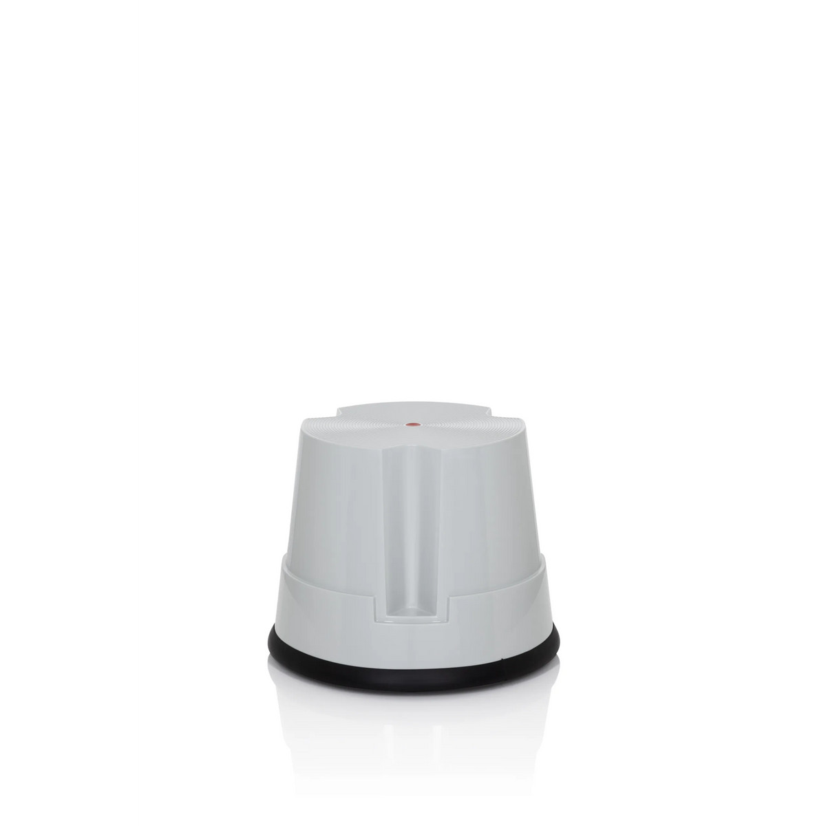 Grey Step stool TIO-S with non-slip black base ring by hjh OFFICE – 360-degree view (front view 0°)