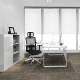Black Professional Office Chair ASTRA LUX with mesh back and headrest by hjh OFFICE