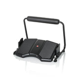 Black PODI F Footrest with ribbed surface and a handle by hjh OFFICE – 360-degree view (front view 0°)