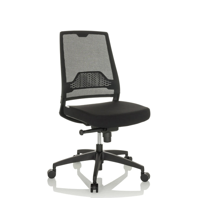 Profi-Bürostuhl PORTO ECO I in Schwarz mit Netzrückenlehne und gepolsterter Sitzfläche von hjh OFFICE