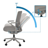 Adjustable backrest of the High End Office Chair VERVIO with a tilt angle of 90 degrees by hjh OFFICE
