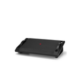 Black Footrest PODI I with two side carrying handles by hjh OFFICE – 360-degree view (front three-quarter view 40°)