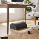 Black Podi Velvet 1 footrest under a desk by hjh OFFICE (AI-generated image)