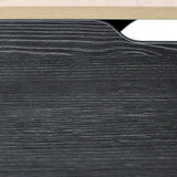 Surface structure in black and oak of the KITTY PAWBOX 2 cat house by hjh LIVING