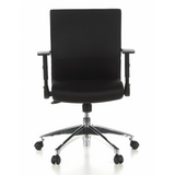 Black Professional Office Chair LAGUNA PRO with armrests and a five-caster base by hjh OFFICE – 360-degree view (front view 0°)