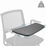 Dimensional view of the Clipboard MEET WA with 40 × 22 cm and a maximum load of 20 kg by hjh OFFICE