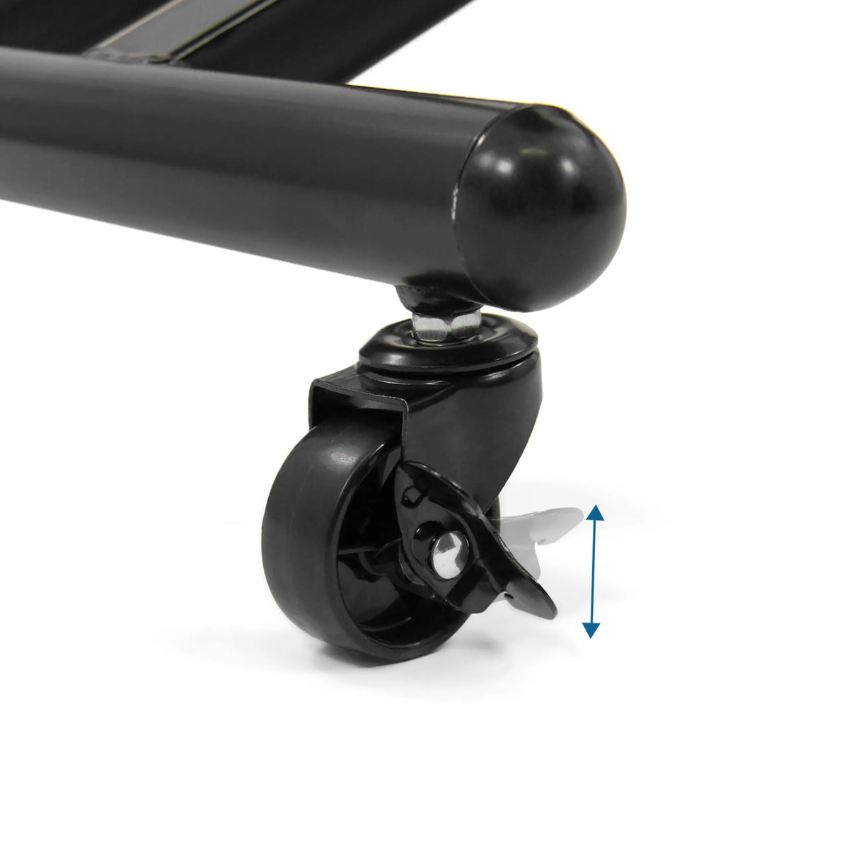 Black swivel caster with lock on the kneeling chair ORTHONI by hjh OFFICE