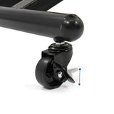 Black swivel caster with lock on the kneeling chair ORTHONI by hjh OFFICE