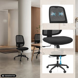 Professional Office Chair Minoro B in black with breathable backrest and gas lift by hjh OFFICE (AI-generated image)