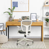 Grey Home Office Chair TOP 108 W with mesh backrest and white armrests by hjh OFFICE