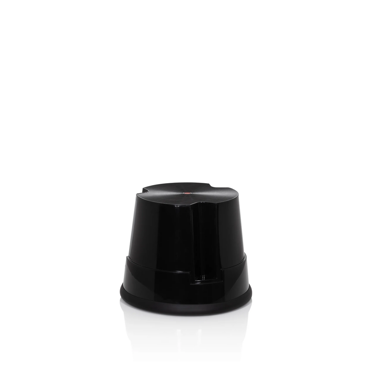 Black Step stool TIO-S with non-slip surface by hjh OFFICE – 360-degree view (front view 20°)