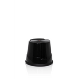 Black Step stool TIO-S with non-slip surface by hjh OFFICE – 360-degree view (front view 20°)