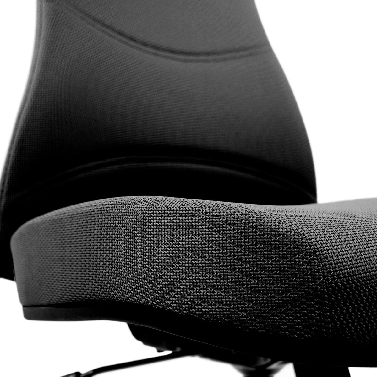 Fabric seat and backrest of the Professional Office Chair OFFICE XT in black by hjh OFFICE