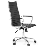 Black Professional Executive Chair VEMONA 20 with diamond stitching, armrests and five-caster base by hjh OFFICE – 360-degree view (front three-quarter view 60°)