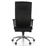 Black Luxury Executive Chair MURANO 20 with armrests and five-caster base by hjh OFFICE – 360-degree view (front view 0°)