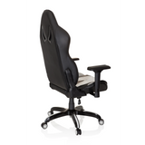 Black and white Gaming chair PROMOTER I with armrests and a five-caster base by hjh OFFICE – 360-degree view (rear three-quarter view 120°)