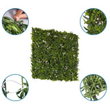 Green plant mat MORE GREEN I with detailed views of the fastening and the plastic grid by hjh OFFICE