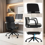 Black Professional Office Chair ATMOS DESIGNER with adjustable seat height, armrests and headrest by hjh OFFICE