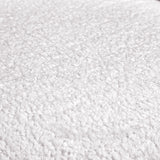 White fabric cover of the Storiano S upholstered stool with a coarse structure by hjh LIVING