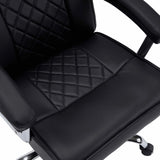 Black quilted seat and backrest of the Relax Prestio Home Office Chair by MyBuero