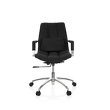 Black SARANTO Home Office Chair with fabric upholstery, armrests and five-star base on castors by hjh OFFICE