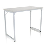 White Office Desk WORKSPACE I with rectangular tabletop and U-shaped legs by hjh OFFICE – 360-degree view (front three-quarter view 40°)