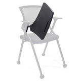 Black writing tray TABLET PRIORITY II as Accessories for chairs by hjh OFFICE – 360-degree view (side profile 270°)