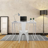 White WORKSPACE I office desk measuring 100 × 50 cm with a matching chair by hjh OFFICE