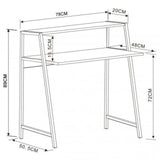 Technical drawing of the Office Desk DUMONT, 78 × 50.5 cm, by hjh OFFICE