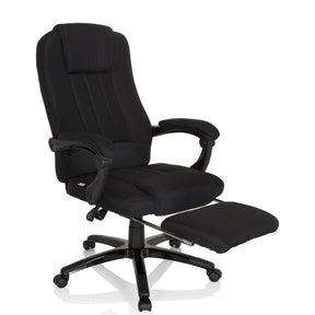 Black Home Office Executive Chair RELAX CL190 with integrated footrest and armrests by MyBuero