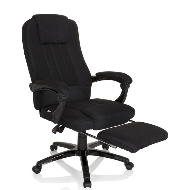 Black Home Office Executive Chair RELAX CL190 with integrated footrest and armrests by MyBuero