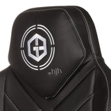 Logo on the headrest of the GAMEBREAKER COLOSSUS Gaming chair in black by hjh OFFICE