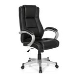 Black Gaming chair RELAX CL180 with padding and five-caster base by MyBuero – 360-degree view (front three-quarter view 40°)