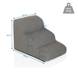 Dimensional drawing of the Pet stairs PAWY STEP 3 with 40 × 58 cm and a load capacity of 35 kg by hjh LIVING