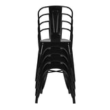 Stackable black Bistro chairs VANTAGGIO COMFORT with curved backrest by hjh OFFICE