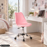Pink Home Office Chair FANCY PRO with a glossy metal star base by hjh OFFICE