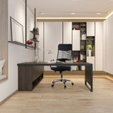 Home Office Executive Chair ARIA HIGH in black with mesh backrest and castors by hjh OFFICE
