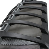 Structured backrest with grey mesh upholstery of the High End Office Chair SKARIF by hjh OFFICE