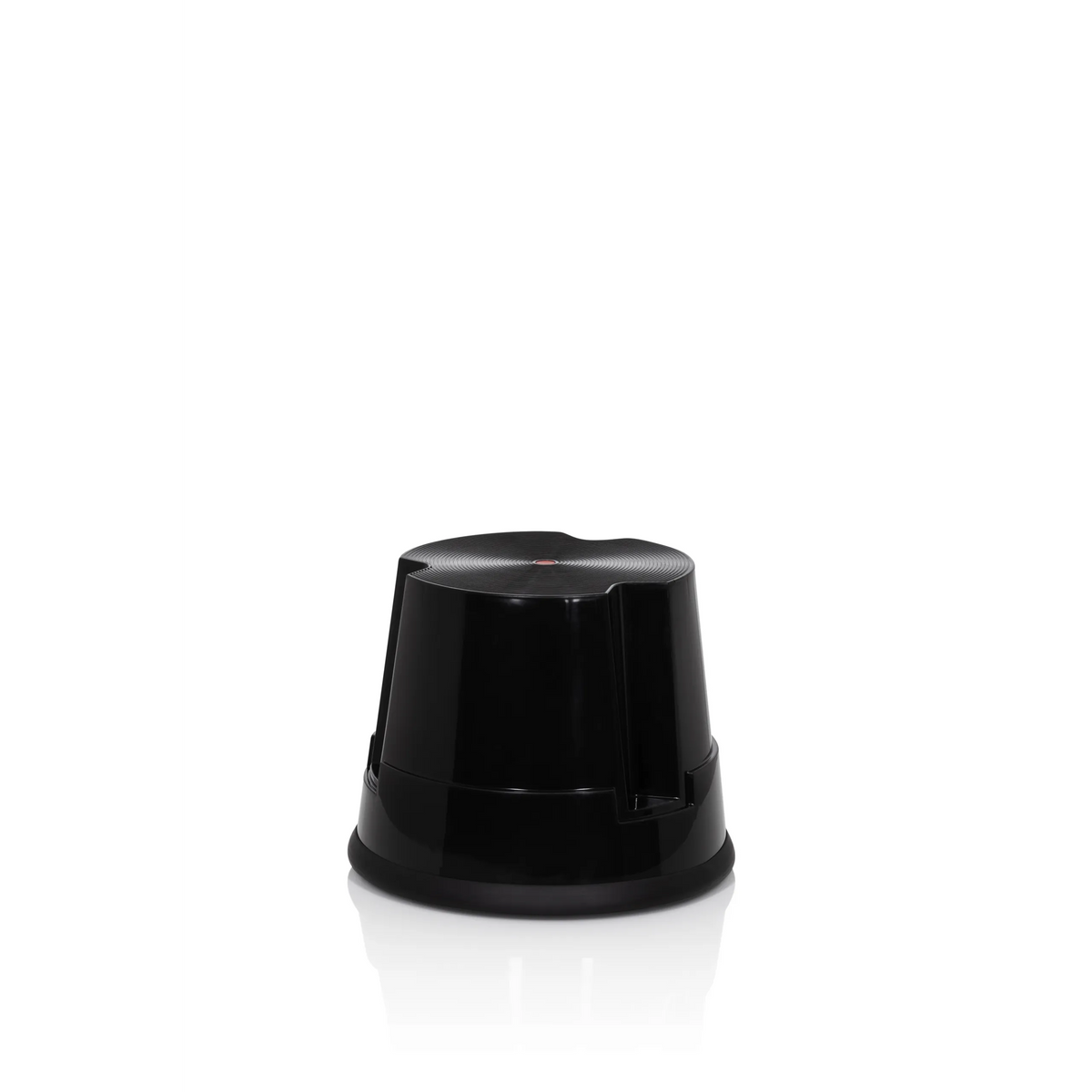 Black Step stool TIO-S with non-slip surface by hjh OFFICE – 360-degree view (front three-quarter view 40°)