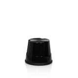 Black Step stool TIO-S with non-slip surface by hjh OFFICE – 360-degree view (front three-quarter view 40°)