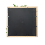 Back of the square Plant mat LEAFLUXE WALL 1 in black with metal fittings by hjh LIVING