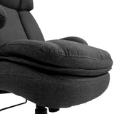 Padded seat of the BUILDER XXL I swivel chair with coarse fabric structure in black by hjh OFFICE