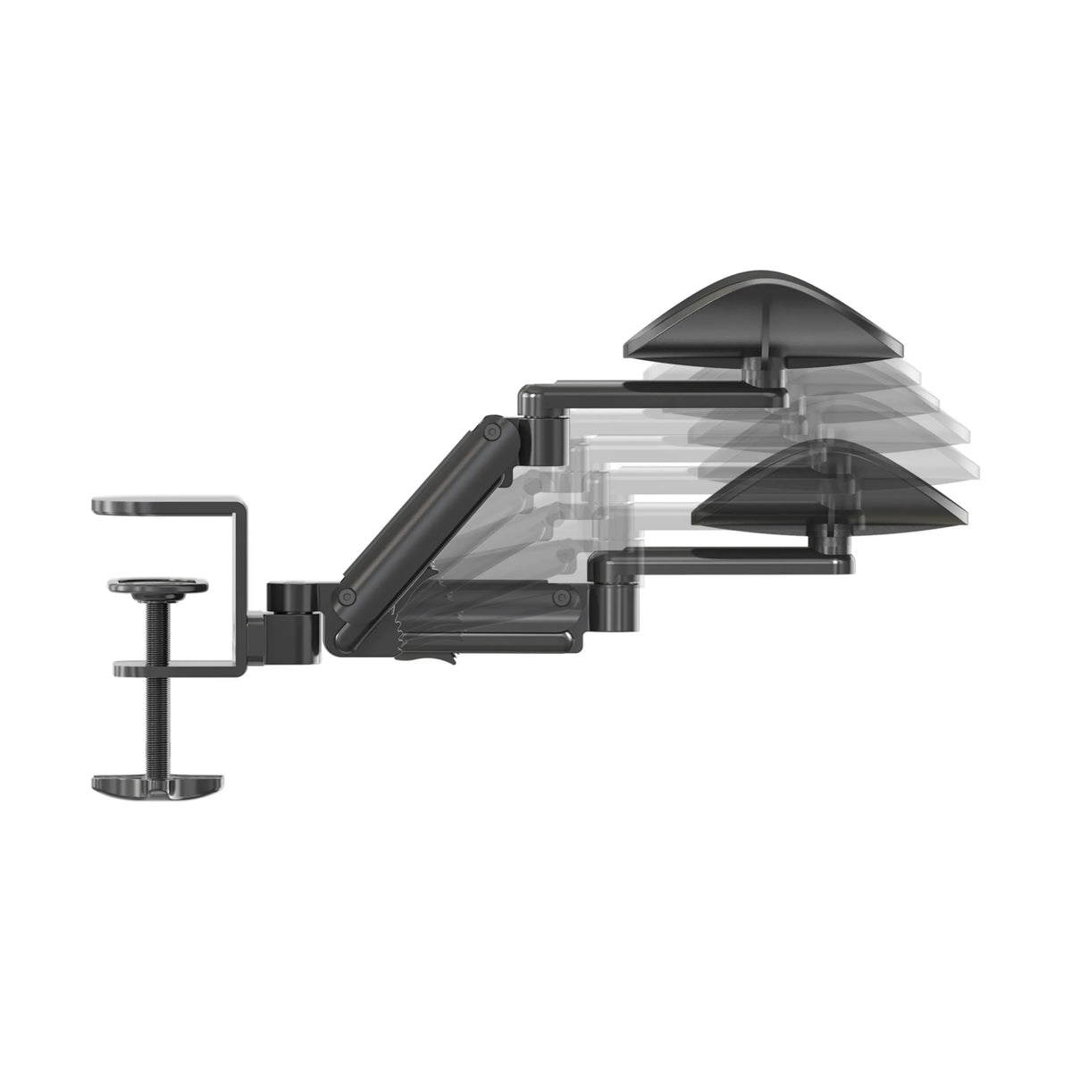 Adjustable RELEX RT1 armrest mechanism in black with table mounting by hjh OFFICE