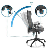 Adjustable backrest up to 90 degrees of the Home Office Chair ARTON 30 by hjh OFFICE