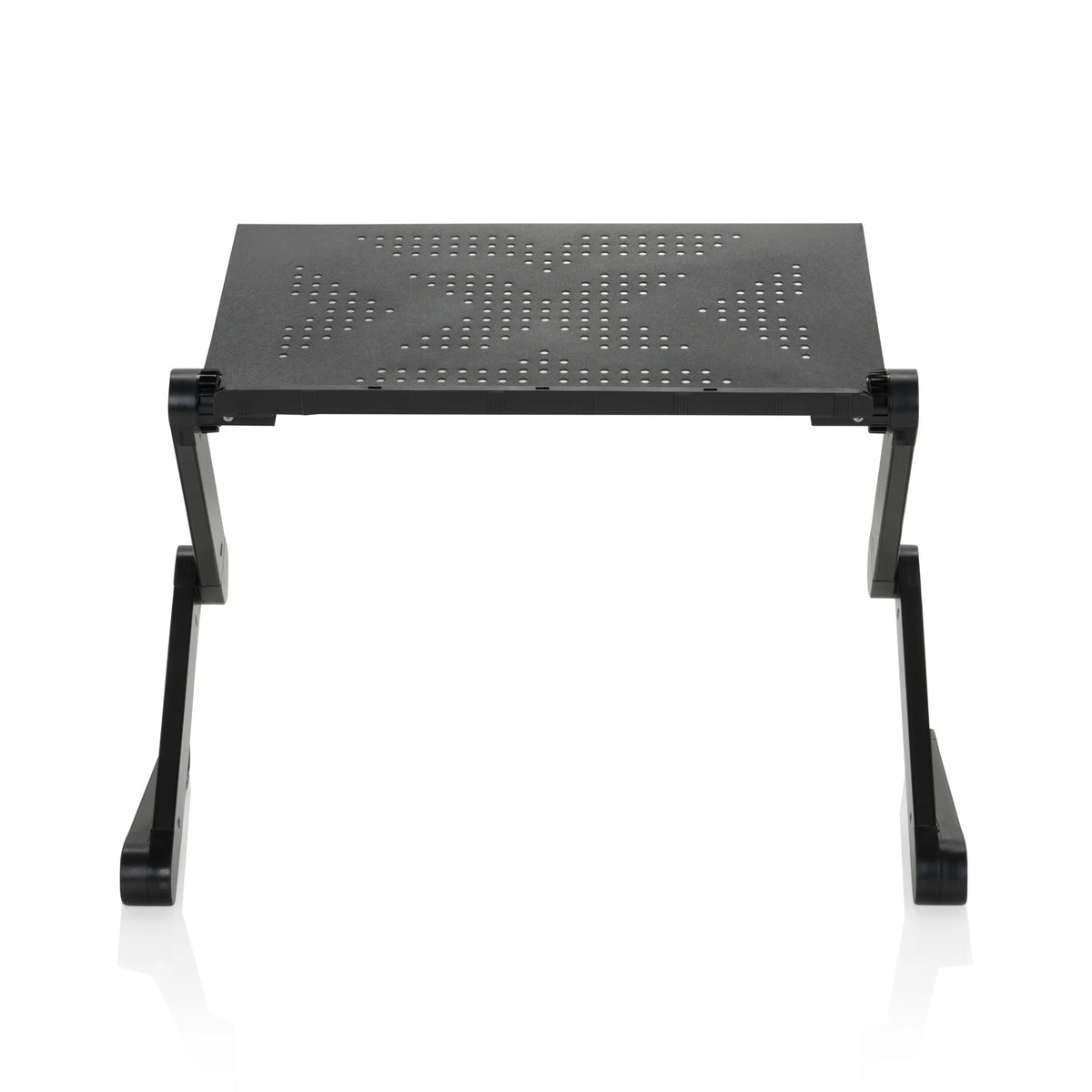 Black desk pad VM-SA II with perforated plate and two legs by hjh OFFICE – 360-degree view (front view 0°)