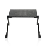 Black desk pad VM-SA II with perforated plate and two legs by hjh OFFICE – 360-degree view (front view 0°)